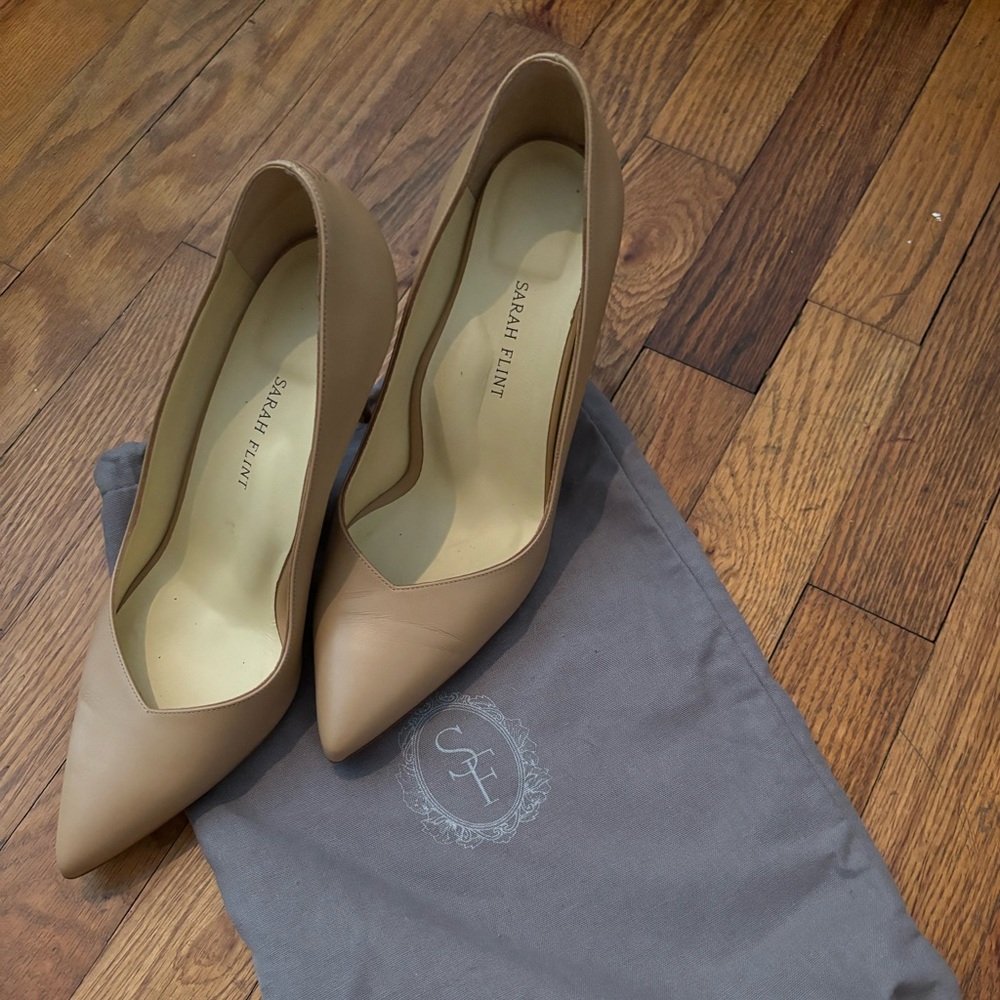 Sarah Flint Perfect Pump 85 in Sand Calf